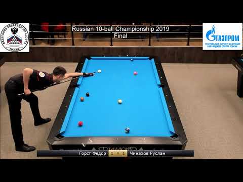 Final Горст Ф. (Gorst F.) vs Чинахов Р. (Chinakhov R.). Чемпионат России «Пул 10»