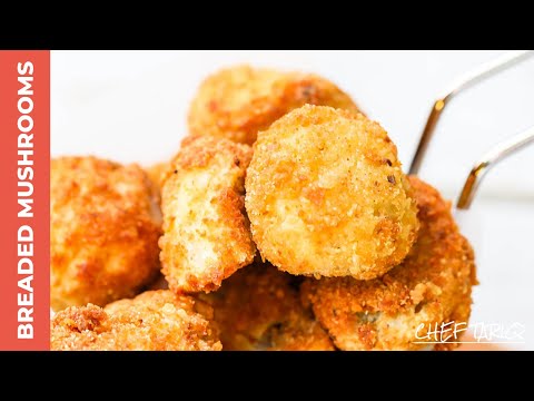 Crispy Deep-Fried Breaded Mushrooms | Chef Tariq