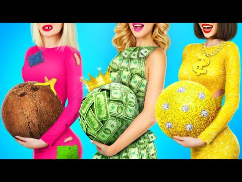 Rich vs Poor vs Giga Rich Pregnant in Jail | Pregnancy in Prison Funny Situations by RATATA BOOM