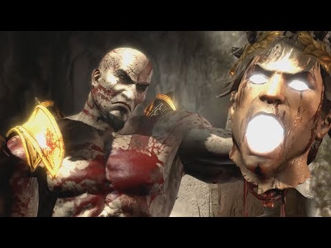 God of War 3 - Kratos Rips Off Helios Head