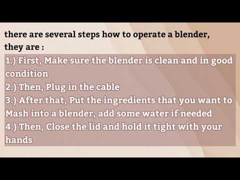 English Task Meeting 2 || NAJWA ALYA MALIHA (28)9A || "How to Operate a Blender"
