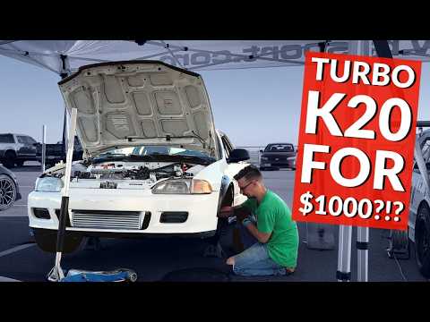 Cheapest K Swap Civic to K23 Turbo Power Budget EG: MEGA EPISODE 2