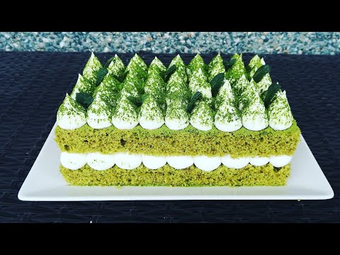 Prajitura cu ceai verde(matcha) | Pastel con te verde( matcha) |  Matcha cake recipe