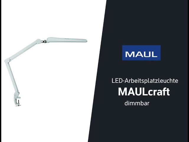 Video Teaser für MAULcraft Arbeitsplatzleuchte mit Klemmfuß - weiß