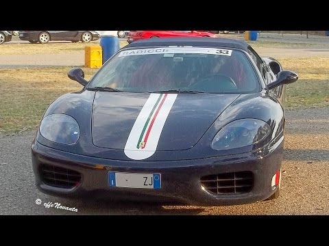 2x FERRARI 360 SPIDER - Walkaround, start-up and sound 2013