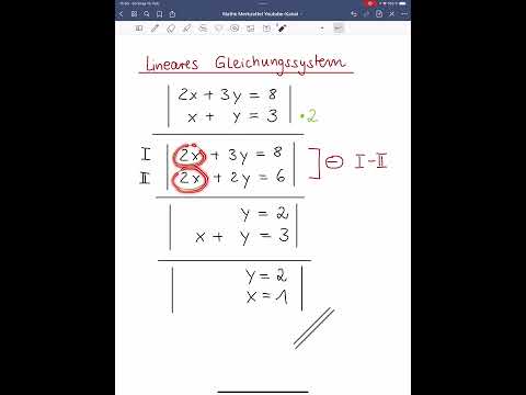 Lineares Gleichungssystem, LGS, zwei lineare Gleichungen mit zwei Parametern￼ lösen