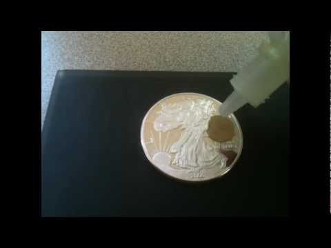 Fake Silver Eagle ASE vs Nitric Acid - Testing Silver