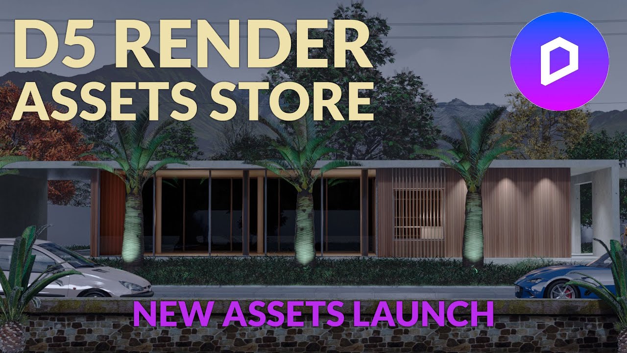 3D external scene created in 10 steps - D5 Render Assets Store
