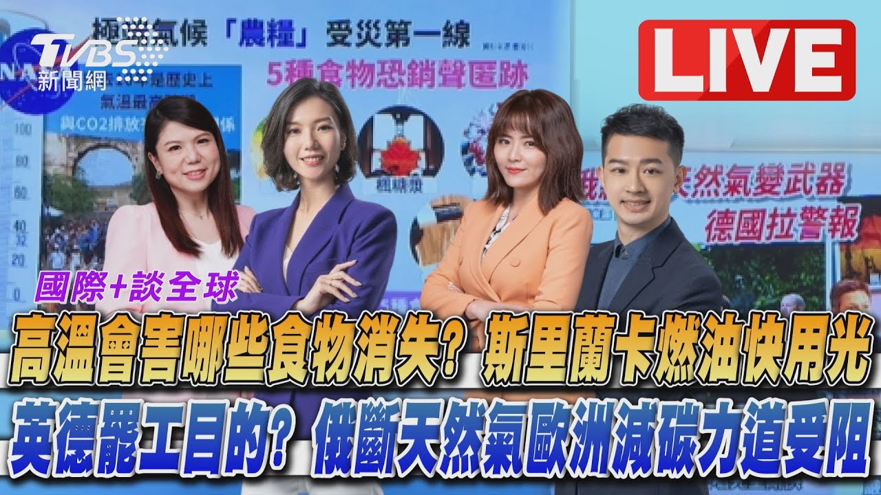 《TVBS國際+談全球》全球暖化缺糧又缺電 通膨掀英德罷工潮