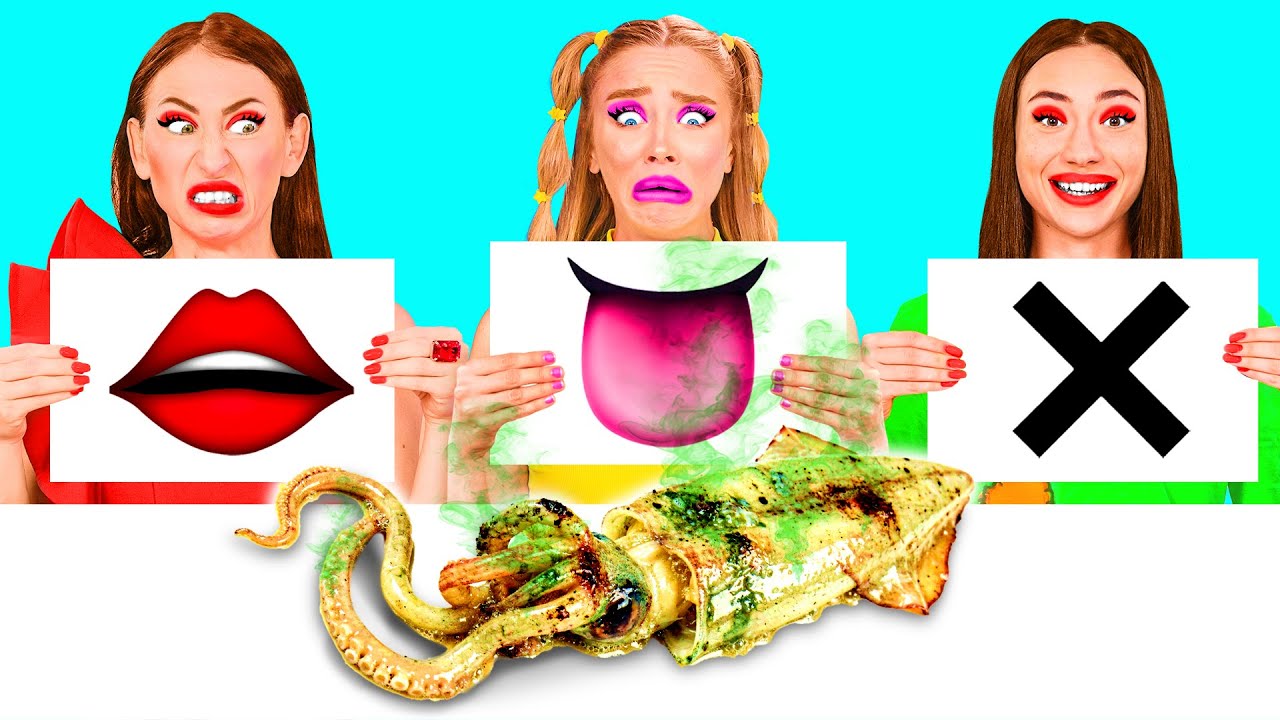 噛む,舐める,それとも何もしない 挑戦 | おもしろい食べ物戦争 BaRaDa Best