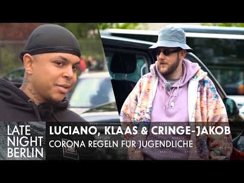 Luciano & Klaas helm Cringe-Jakob: Corona rules for teenagers | Late Night Berlin | ProSieben