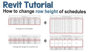 How to change row height of Revit schedules (Revit Tutorial / Tip)