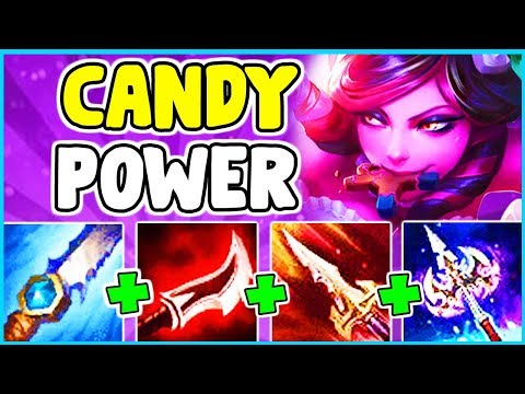 *NEW SKIN* SUGAR RUSH EVELYNN SPOTLIGHT FULL LETHALITY ONESHOT BUILD JUNGLE League Of Legends S10