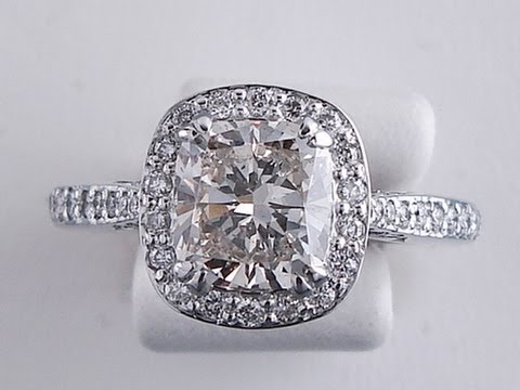 2.07 ctw Cushion Cut I SI1 Diamond Engagement Ring - BigDiamondsUSA