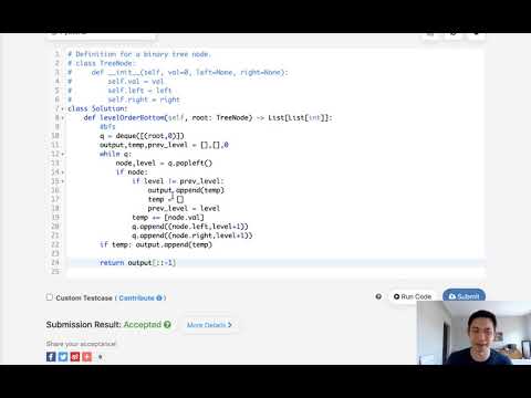 Leetcode Binary Tree Level Order Traversal Ii Python