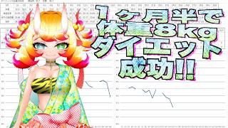 【ダイエツト】Vtuberダイエット生活 1ヶ月半で体重8kgダイエット成功した件について