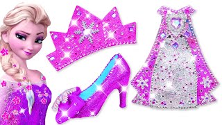 ✨ Play Doh Making Colorful Sparkle 💖 Disney Princess Frozen 2 Elsa Dress Shoes Crown Castle Toys