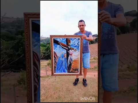 PINTURA A ÓLEO #jesussalvador #jesuschrist #artecristã #oleosobretela #jesuscristo #painting #art