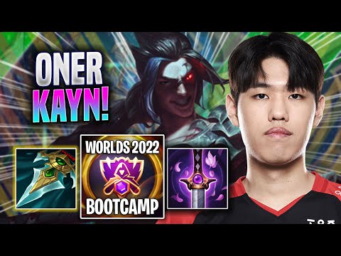 ONER DESTROYING WITH KAYN! - T1 Oner Plays Kayn JUNGLE vs Graves! | Bootcamp 2022