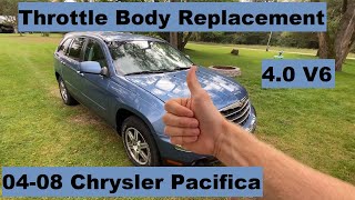 Throttle Body Replacement Chrysler Pacifica 4.0 V6 2004 2005 2006 2007 2008 04 05 06 07 08