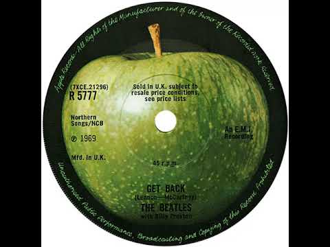 UK New Entry 1969 (80) The Beatles with Billy Preston - Get Back