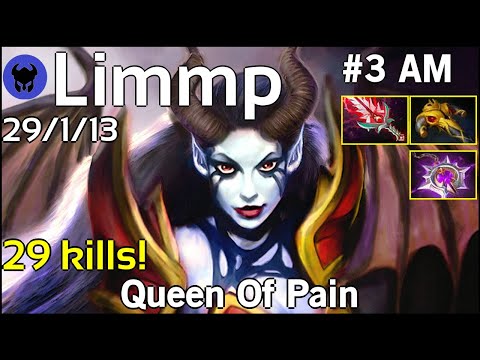 29 kills! Limmp [coL] plays Queen Of Pain!!! Dota 2