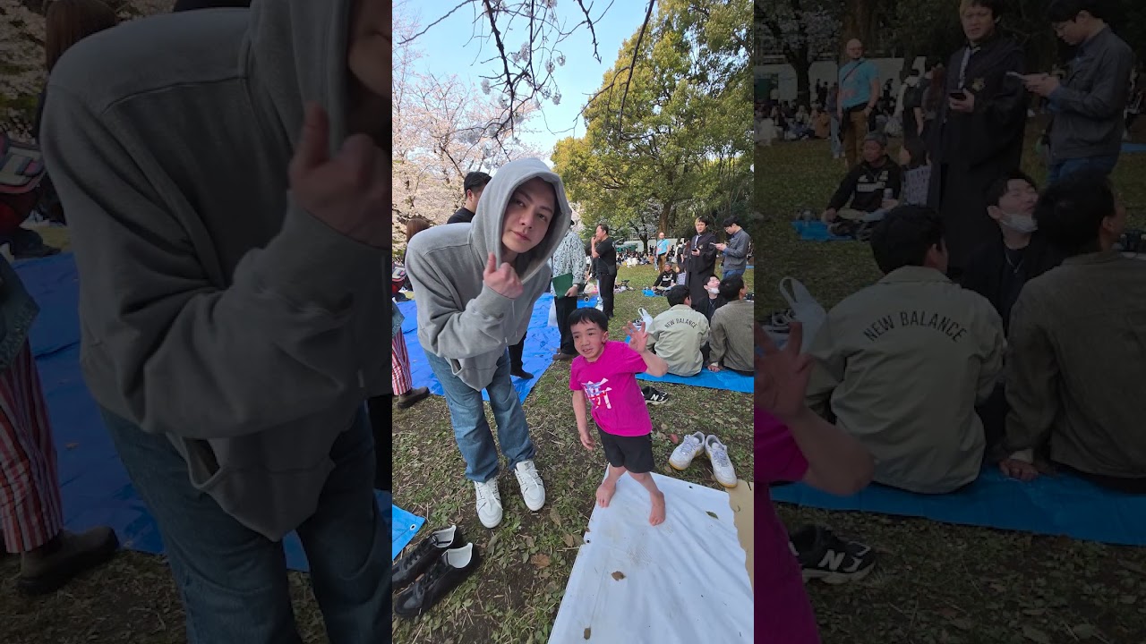 #お花見 #代々木公園 #ギャル #ラブ上等 #青汁王子