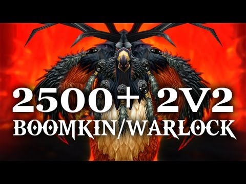MoP 2500+ Moonkin/Warlock 2v2 VS Disc/Feral (Worlds highest rated boomkin/warlock)