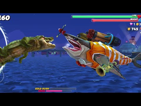 MEGALODON MAX NEW SKIN KILL KILL ATOMIC SHARK AND CROCODILE IN SOUTH CHINA SEA - HUNGRY SHARK WORLD