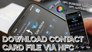 Download Vcard/VCF Contact Card - NFC tags/NFC Business card
