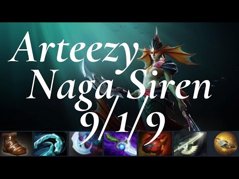 Arteezy off Naga Siren vs Terrorblade - teammates r so good - EG vs 5men game1 - Omega League