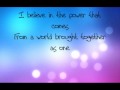 I Believe ~ Nikki Yanofsky lyrics 