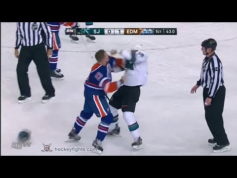 Mike Brown vs Matt Hendricks Jan 29, 2014
