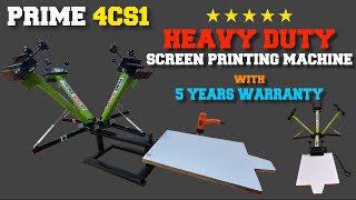 PRIME 4CS1 HEAVY DUTY SCREEN PRINTING MACHINE FOR T-SHIRTS.