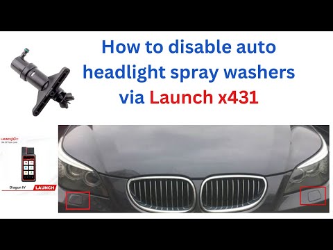 How to code auto headlight spray washers on BMW. Launch x431 coding