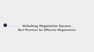 Best Practices for Effective Negotiations
