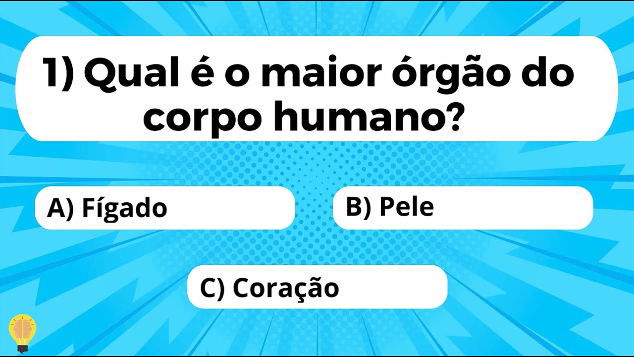 CONHECIMENTOS GERAIS SOBRE O CORPO HUMANO. [O MELHOR QUIZ]