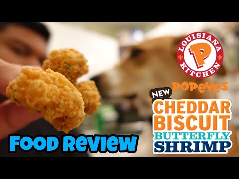 Food Review Cheddar Biscuit Butterfly Shrimp Popeyes