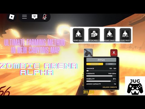 THE BEST FARMING METHOD FOR THE NEW CANYONS MAP - Zombie Arena