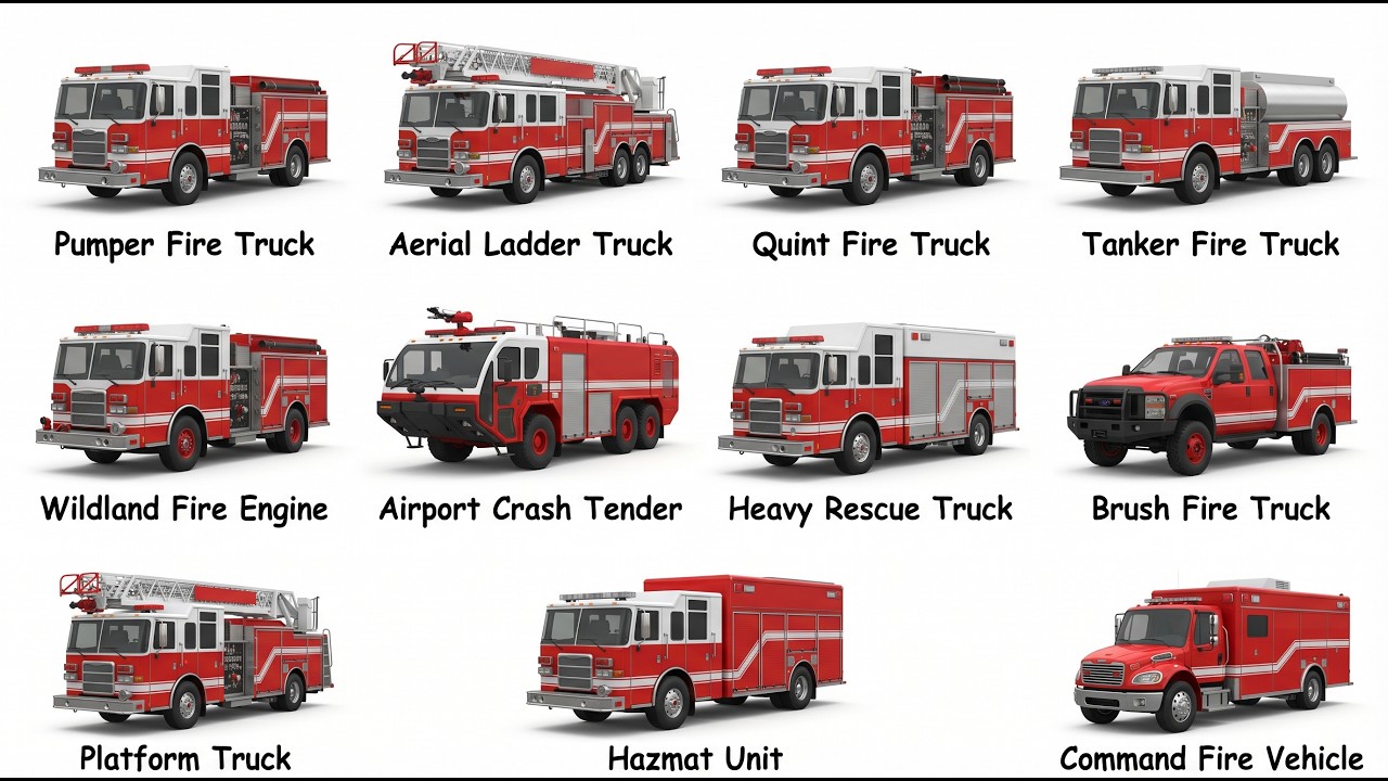 Every Type of Fire Truck Explained in 6 Minutes