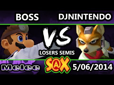 S@X Weekly - Boss (Fox) Vs. CTRL | DJ Nintendo (Fox) SSBM Losers Semis - Smash Melee
