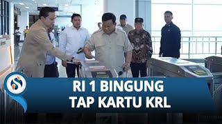 Momen Presiden Prabowo "Tap Kartu" KRL Gagal, Ajudan Langsung Gecep Membantu, Ekspresi R1 Disorot