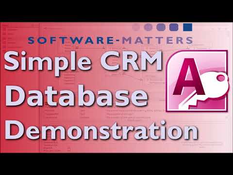 Simple CRM Access Database Demonstration