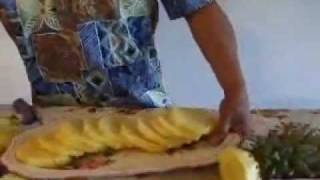 preview picture of video 'How Pineapple Sam  cuts a Pineapple # 2'