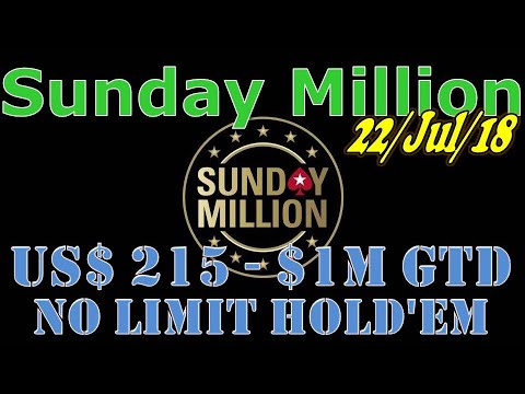 Sunday Million 22/Jul/18 $215 NLHE, $1M Gtd - Final Table (cards up)