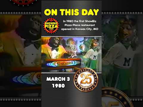 On this day in 1980, the very first ShowBiz Pizza Place opened in Kansas City MO #rockafireexplosion