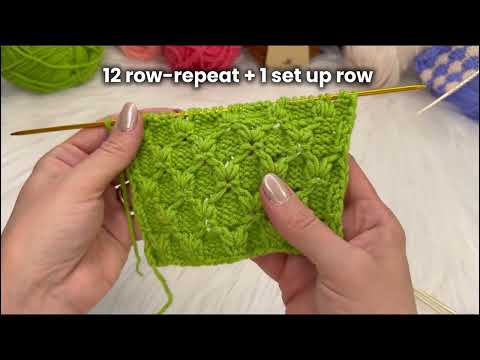 🌸 Lily Stitch Knitting Pattern | 12-Row Repeat
