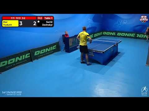 07:30 Ihor Trydukh 0-3 Serhii Zavinskyi West 1 WIN CUP 10.12.2022 | TABLE TENNIS WINCUP