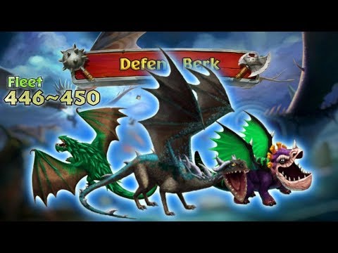 Gnasteeze, Dijester, & Woodwind vs Fleet 446~450 - Defend Berk | Dragons: Rise of Berk