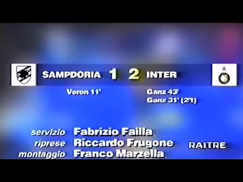 Sampdoria-Inter 1:2, 1996/97 - Domenica Sportiva (doppietta di Maurizio Ganz)